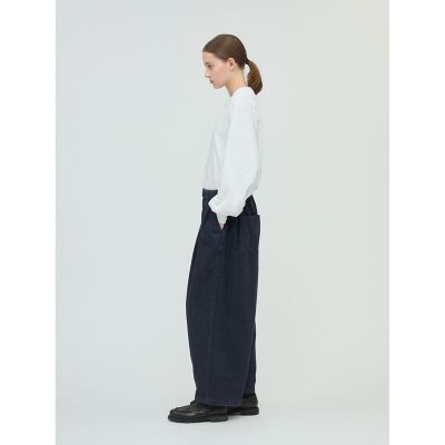 mizuiro ind デニムタックワイドパンツ | mizuiro ind