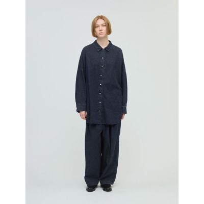 mizuiro ind デニムタックワイドパンツ | mizuiro ind