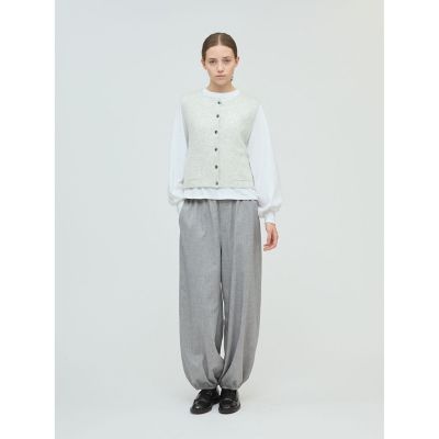 ＜mizuiro ind (Women)＞ｍｉｚｕｉｒｏ　ｉｎｄ　タックヘムコクーンパンツ