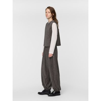 pedestal ベロアパンツ　アイス mizuiro ind ベロアプリントドローストリングパンツ