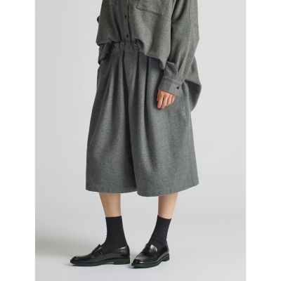 mizuiro ind ウールワイドハーフパンツ | mizuiro ind