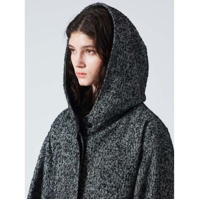 mizuiro ind フード付きワイドコート | mizuiro ind
