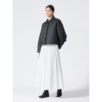 mizuiroind ミズイロインド　キルティングショートブルゾン　アイボリー mizuiro ind キルティングショートブルゾン | mizuiro ind