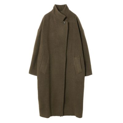 【送料無料】mizuiro ind (Women)/ミズイロインド mizuiro ind ウールブレンドスタンドカラーコート ブラウン(44) コート・ジャケット【三越伊勢丹/公式】