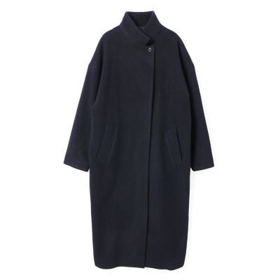 【送料無料】mizuiro ind (Women)/ミズイロインド mizuiro ind ウールブレンドスタンドカラーコート ネイビー(77) コート・ジャケット【三越伊勢丹/公式】