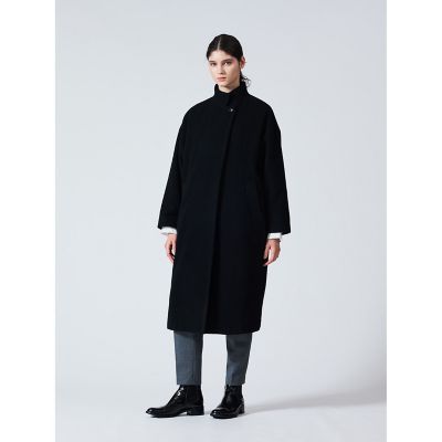 mizuiro ind ウールブレンドスタンドカラーコート | mizuiro