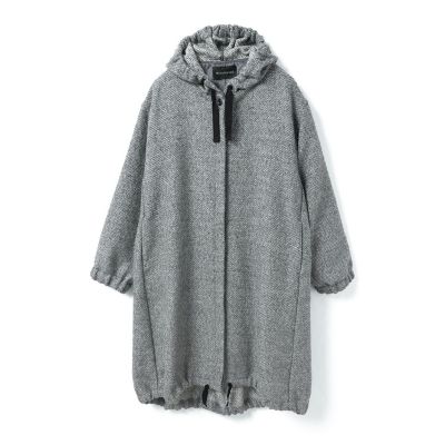 送料無料】mizuiro ind ウールブレンドフードコート