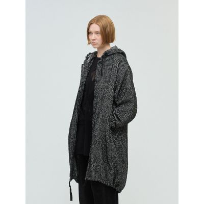 送料無料】mizuiro ind ウールブレンドフードコート