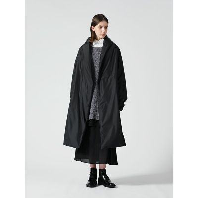 mizuiro ind/ミズイロインドフード付き ライトダウンコート mizuiro ind ドレープライトダウンコート | mizuiro ind