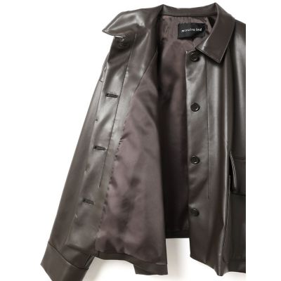 mizuiro ind フェイクレザーシャツジャケット
