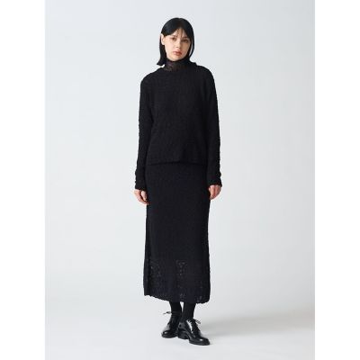 mizuiro ind メッシュドットハイネックプルオーバー