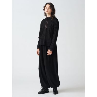mizuiro ind メッシュドットクルーネックプルオーバー