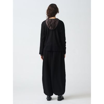 mizuiro ind メッシュドットクルーネックプルオーバー