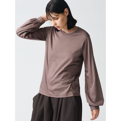 mizuiro ind クルーネックパフスリーブプルオーバー