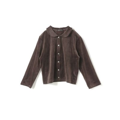 mizuiro ind (Women)/ミズイロインド mizuiro ind ベロアラウンドカラーシャツ ブラウン(44) トップス【三越伊勢丹/公式】