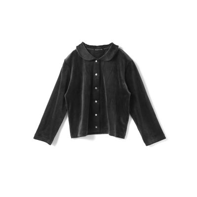 mizuiro ind (Women)/ミズイロインド mizuiro ind ベロアラウンドカラーシャツ ブラック(99) トップス【三越伊勢丹/公式】