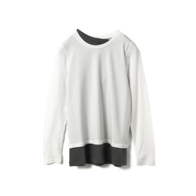 mizuiro ind (Women)/ミズイロインド mizuiro ind レイヤードTシャツ オフホワイト*ダークグレー(11) トップス【三越伊勢丹/公式】
