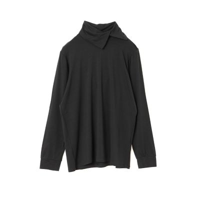 mizuiro ind (Women)/ミズイロインド mizuiro ind アシンメトリーシャツプルオーバー ブラック(99) トップス【三越伊勢丹/公式】