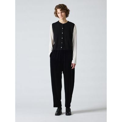 ＜mizuiro ind (Women)＞ｍｉｚｕｉｒｏ　ｉｎｄ　クルーネックショートベスト