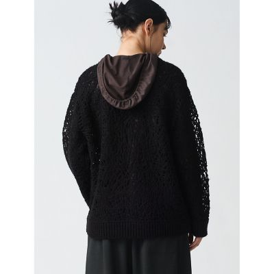 mizuiro ind ウェーブヤーンクルーネックプルオーバー