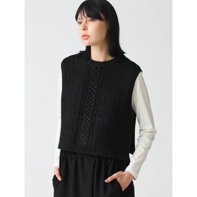 mizuiro ind メタリックヤーンケーブルベスト