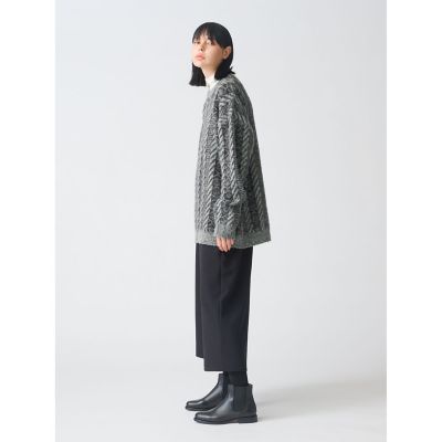 mizuiro ind プレーティングステッチニットクルー