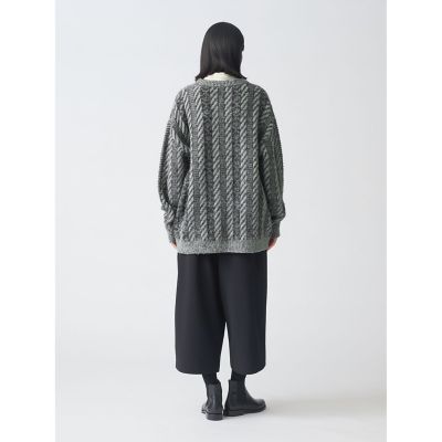 mizuiro ind プレーティングステッチニットクルー