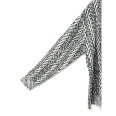 mizuiro ind プレーティングステッチニットクルー