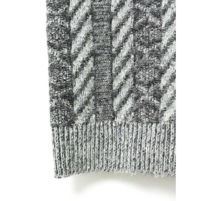 mizuiro ind プレーティングステッチニットクルー