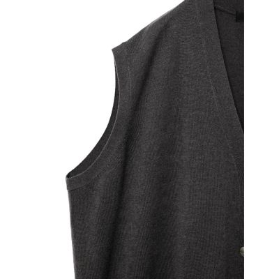 mizuiro ind ミズイロインド Vネックロングベスト ニットベスト mizuiro ind ワイドVネックベスト | mizuiro ind