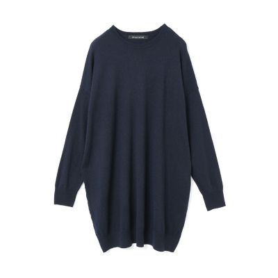 mizuiro ind ニット ワイド クルーネック チュニック mizuiro ind（ミズイロインド） クルーネック チュニック