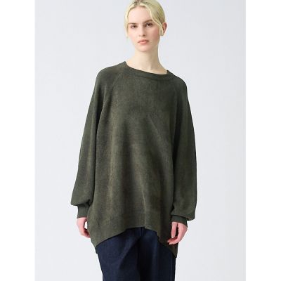 ＜mizuiro ind (Women)＞ｍｉｚｕｉｒｏ　ｉｎｄ　モールヤーンラグランスリーブプルオーバー