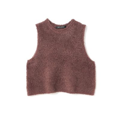 mizuiro ind ヘアリーヤーンショートベスト | mizuiro