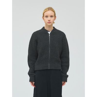 ＜mizuiro ind (Women)＞ｍｉｚｕｉｒｏ　ｉｎｄ　ワッフルジップブルゾン