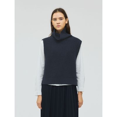＜mizuiro ind (Women)＞ｍｉｚｕｉｒｏ　ｉｎｄ　ワッフルハイネックベスト