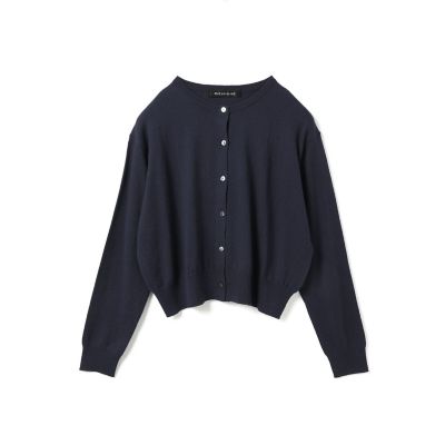 mizuiro ind (Women)/ミズイロインド mizuiro ind クルーネックショートカーディガン ネイビー(77) トップス【三越伊勢丹/公式】