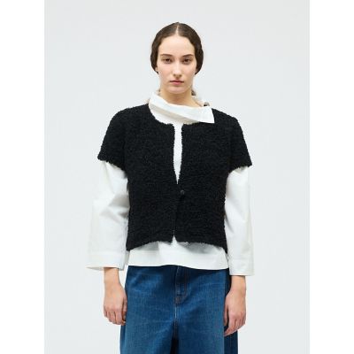 mizuiro ind ファーボアリバーシブルロングベスト | mizuiro