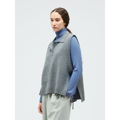mizuiro ind スキッパーニットベスト | mizuiro ind (Women