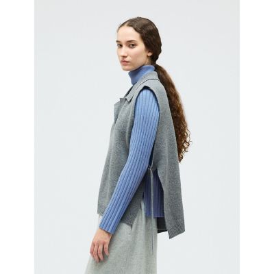 mizuiro ind スキッパーニットベスト | mizuiro ind (Women