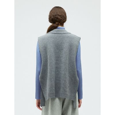 mizuiro ind スキッパーニットベスト | mizuiro ind (Women