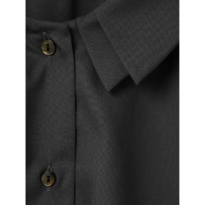 mizuiroind ダブルカラーシャツ　ブラック ミズイロインド ダブルカラーシャツ mizuiro ind レディース