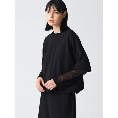 ｍｉｚｕｉｒｏ　ｉｎｄ　ジョーゼットハーフスリーブクルーネックプルオーバー