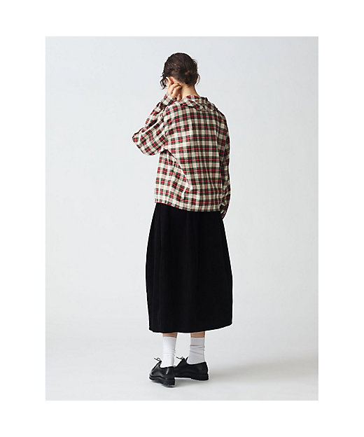 mizuiro ind チェックフリルカラーシャツ | mizuiro mizuiro ind チェックフリルカラーシャツ | mizuiro
