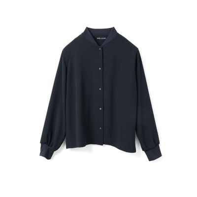 mizuiro ind (Women)/ミズイロインド mizuiro ind ブルゾンライクシャツ ネイビー(77) トップス【三越伊勢丹/公式】