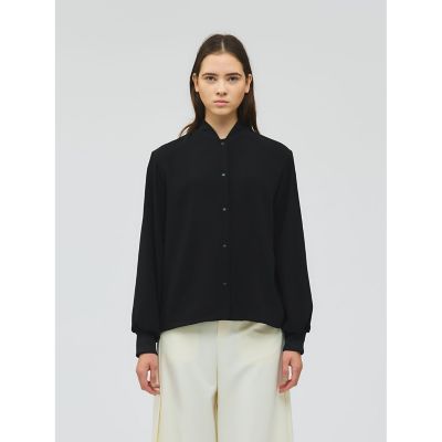 mizuiro ind (Women)/ミズイロインド mizuiro ind ブルゾンライクシャツ ブラック(99) トップス【三越伊勢丹/公式】