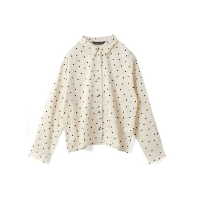 mizuiro ind (Women)/ミズイロインド mizuiro ind フロッキードットプリントシャツ アイボリー(12) トップス【三越伊勢丹/公式】