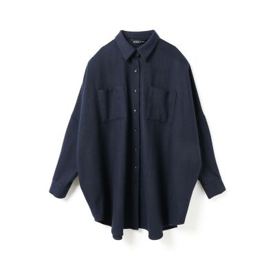 mizuiro ind (Women)/ミズイロインド mizuiro ind ポケット付きワイドシャツ ネイビー(77) トップス【三越伊勢丹/公式】