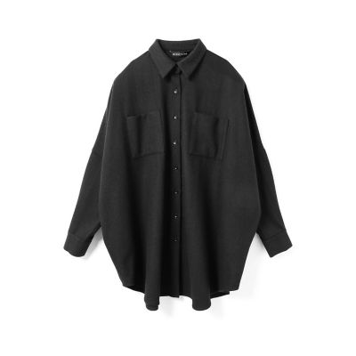 mizuiro ind (Women)/ミズイロインド mizuiro ind ポケット付きワイドシャツ ブラック(99) トップス【三越伊勢丹/公式】