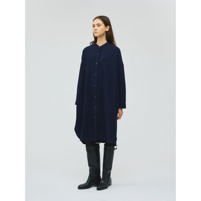 mizuiro ind スタンドカラーシャツワンピース | mizuiro ind