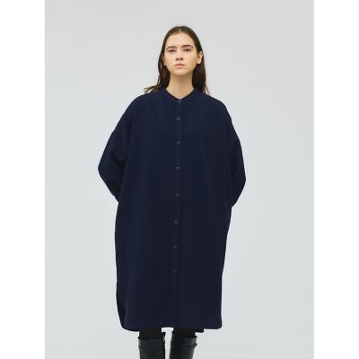 mizuiro ind スタンドカラーシャツワンピース | mizuiro ind